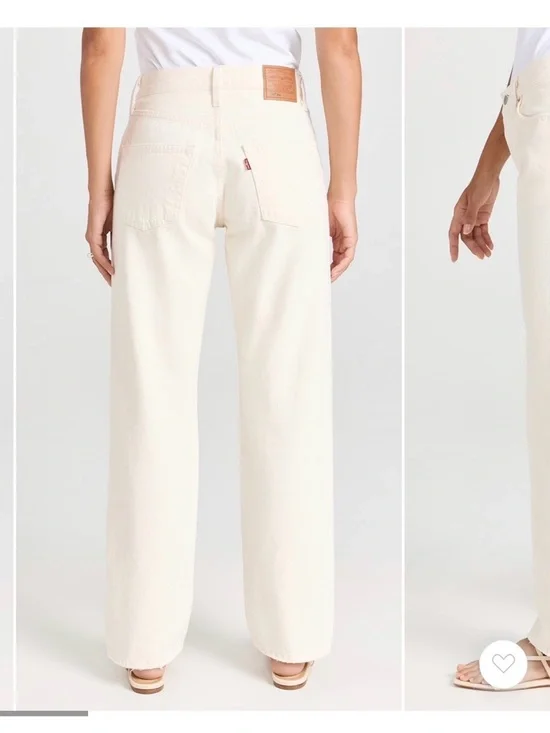 Levi's 501 90s Jeans Ecru - sz 25x30 - Picture 2 of 7